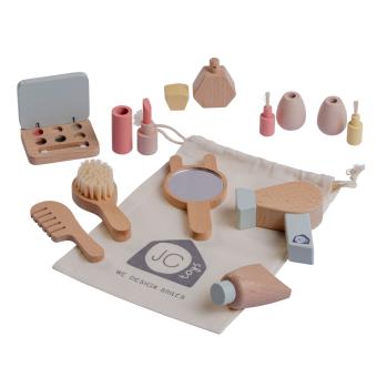 JC Toys/Berenguer - Parfait - Wood 10 Piece Personal Care-Make Up Set - Accessory